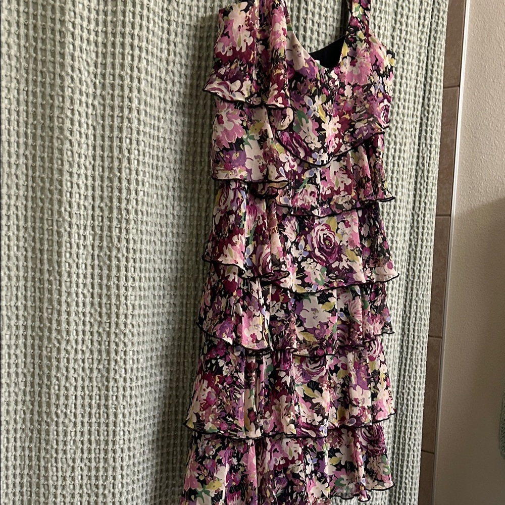 Suzi Chin for Maggy Boutique Floral Mini Dress - Pink and Purple - Picture 3 of 5